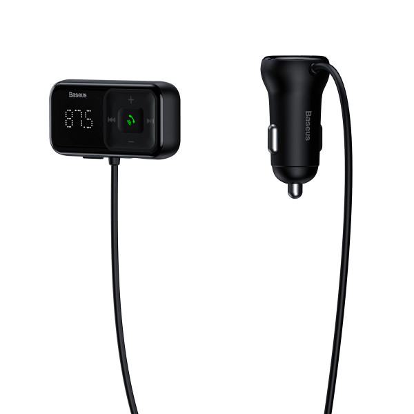 АЗП Baseus S-16 Bluetooth FM Launcher 2 USB (black)