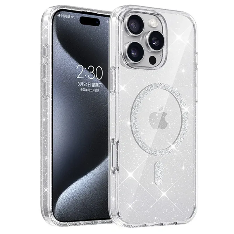 Чохол TPU Eclipse Sparkle (MagFit) для Apple iPhone 16 Pro Max (6.9