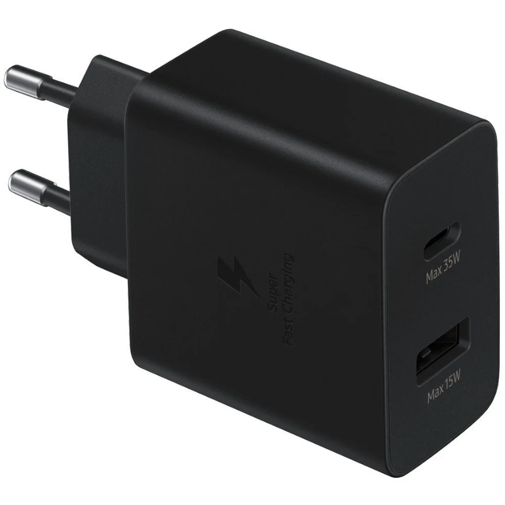 Мережевий зарядний пристрій Samsung 35W Wall Charger Duo (w/o cable) Black