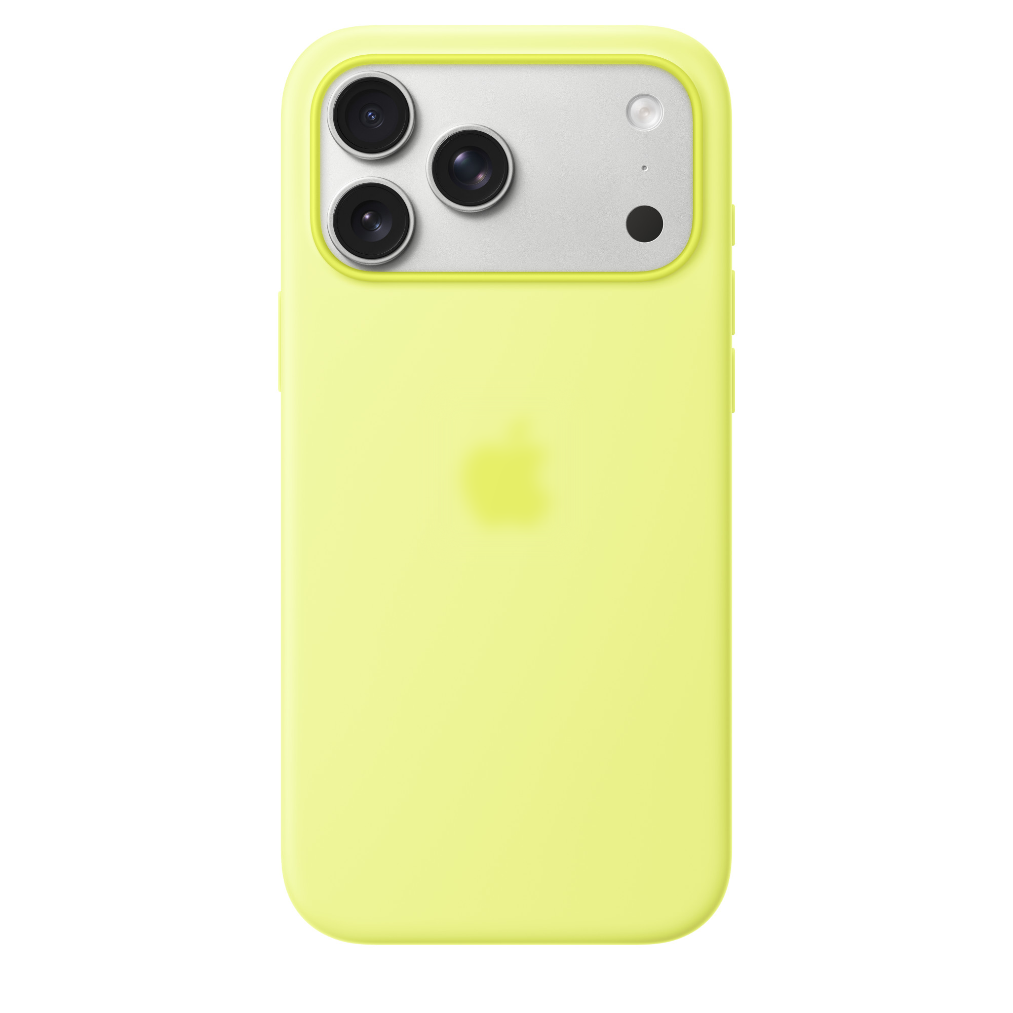 Чохол Silicone Case with Button, Animation & MagSafe iPhone 17 Pro Max, Neon Yellow (OEM)