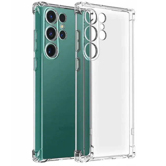 Чохол GETMAN Ease logo посилені кути Full Camera для Samsung Galaxy S25 Ultra (Безбарвний (прозорий)