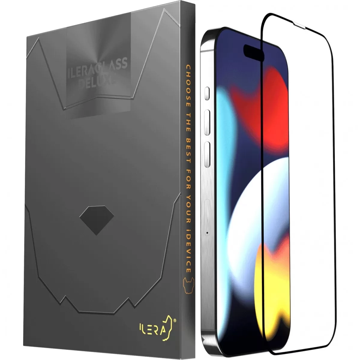 Захисне скло iLera Deluxe FullCover Glass for iPhone 15 Pro