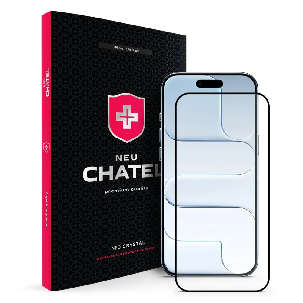 Скло +NEU Chatel Corning Gorilla Glass with Mesh for iPhone 17 Air Front Black