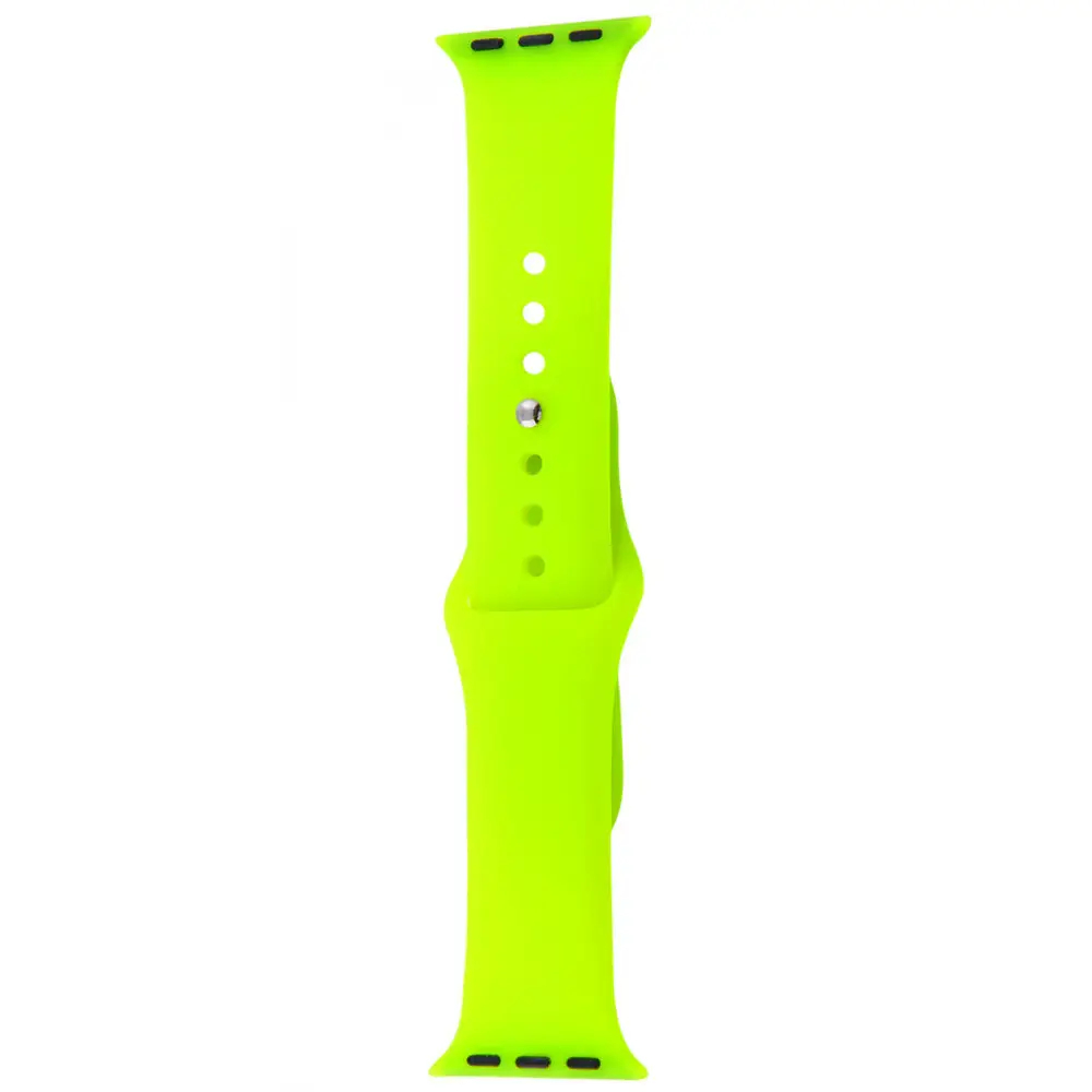 Силіконовий Ремінець для Apple Watch Sport Band 42/44/45/49mm (S/M&M/L) - (лаймовий зелений)