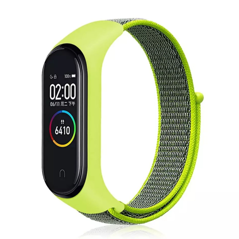 Ремінець Nylon Sport Loop для Mi Band 5/6 (Салатовий)