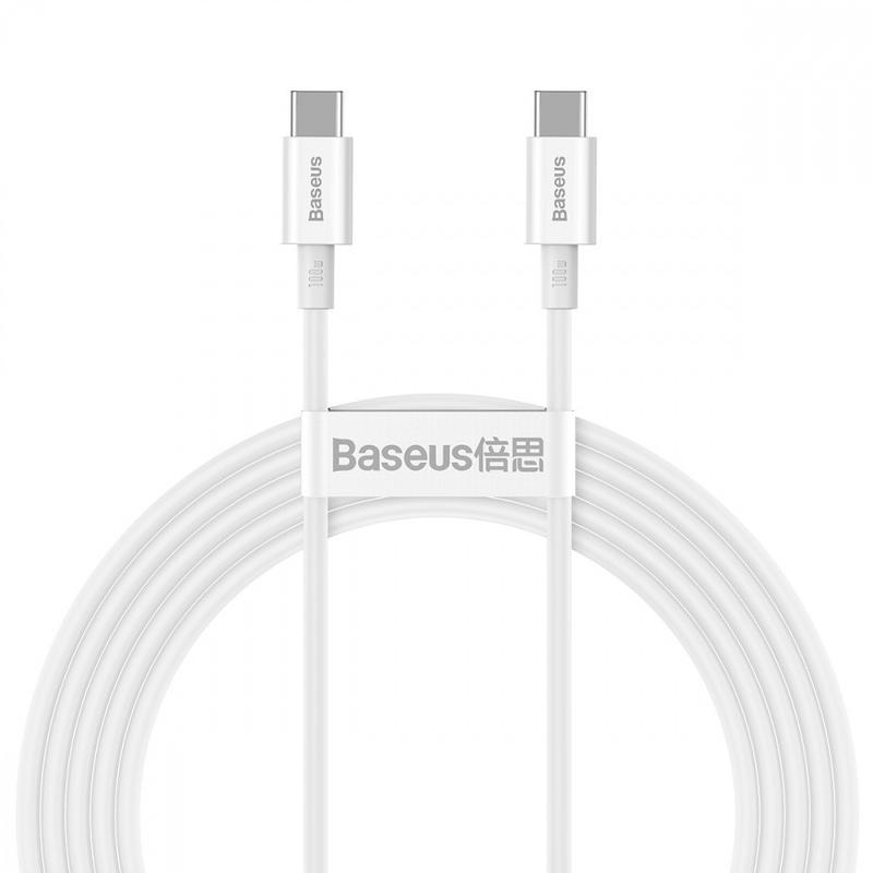 Кабель Baseus Superior Series Fast Charging Type-C to Type-C PD 100W (1m) (Білий)