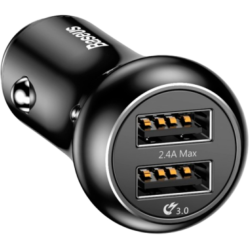 АЗП Baseus Gentry Quick Charge 18W 2USB (black)