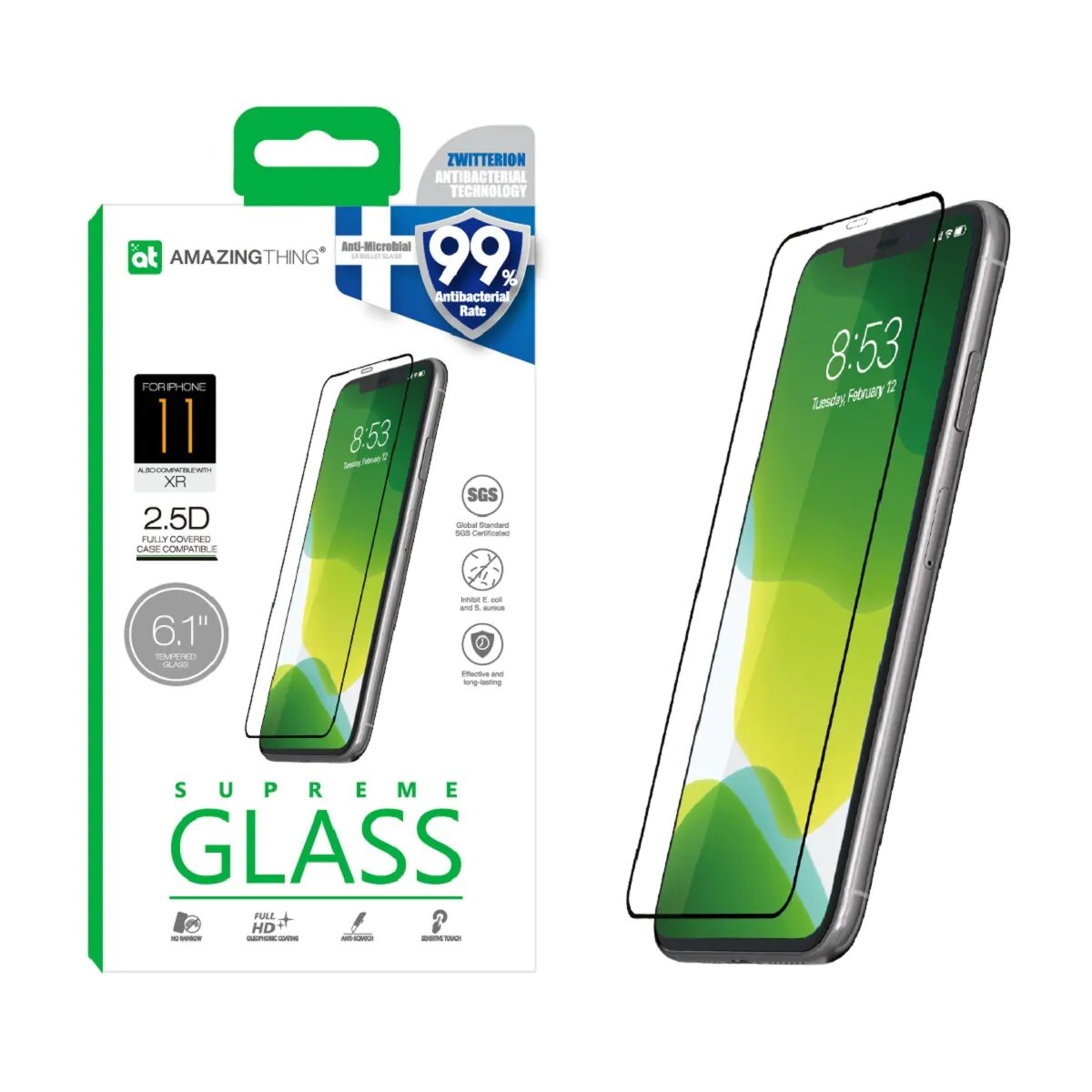 Захисне Скло AMAZING Thing 2.75D Anti Static with Dust Filter для iPhone Xr/11