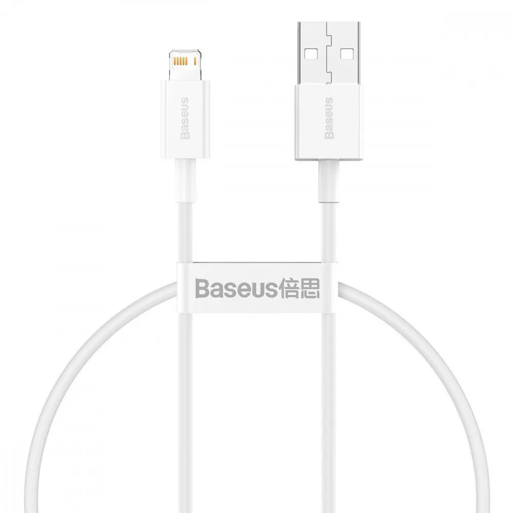 Кабель Baseus Superior Series Fast Charging Lightning 2.4A (0.25m) (white)