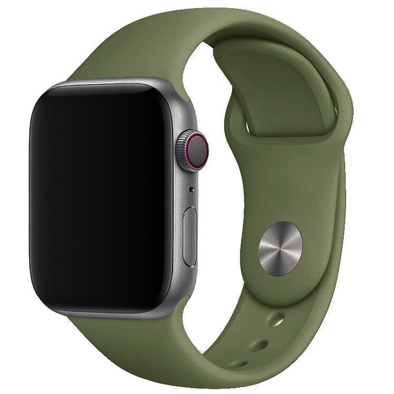 Силіконовий ремінець для Apple Watch Sport Band 38/40/41/42mm (S/M & M/L) 3pcs (Зелений / Olive)