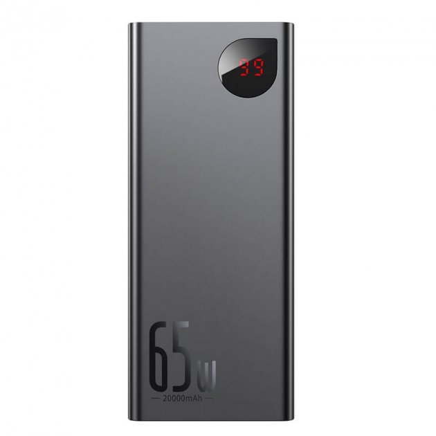 ПБ Baseus Adaman Metal Digital Display 65W (QC3.0 PD3.0) 20000mAh (чорний)
