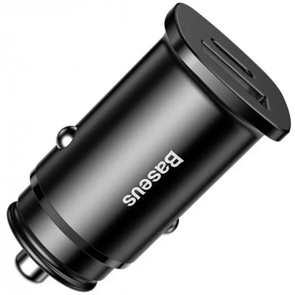 АЗП Baseus Square Metal QC 4.0 (30W / PD3.0) / 1USB+1Type-C (CCALL-AS01) Чорний