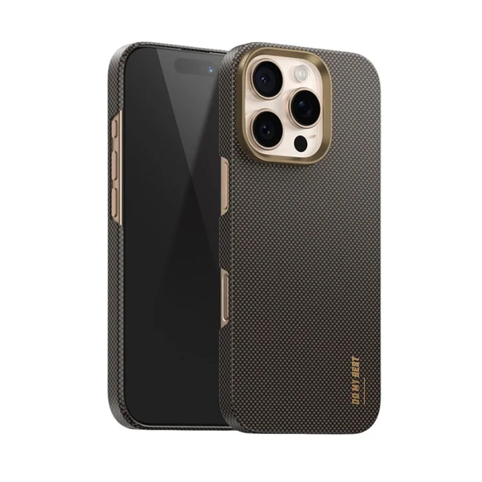 Чохол Blueo Air Aramid Fiber Magnetic Case 600D Kevlar Ultra-Slim for iPhone 17 Pro Max, Gold