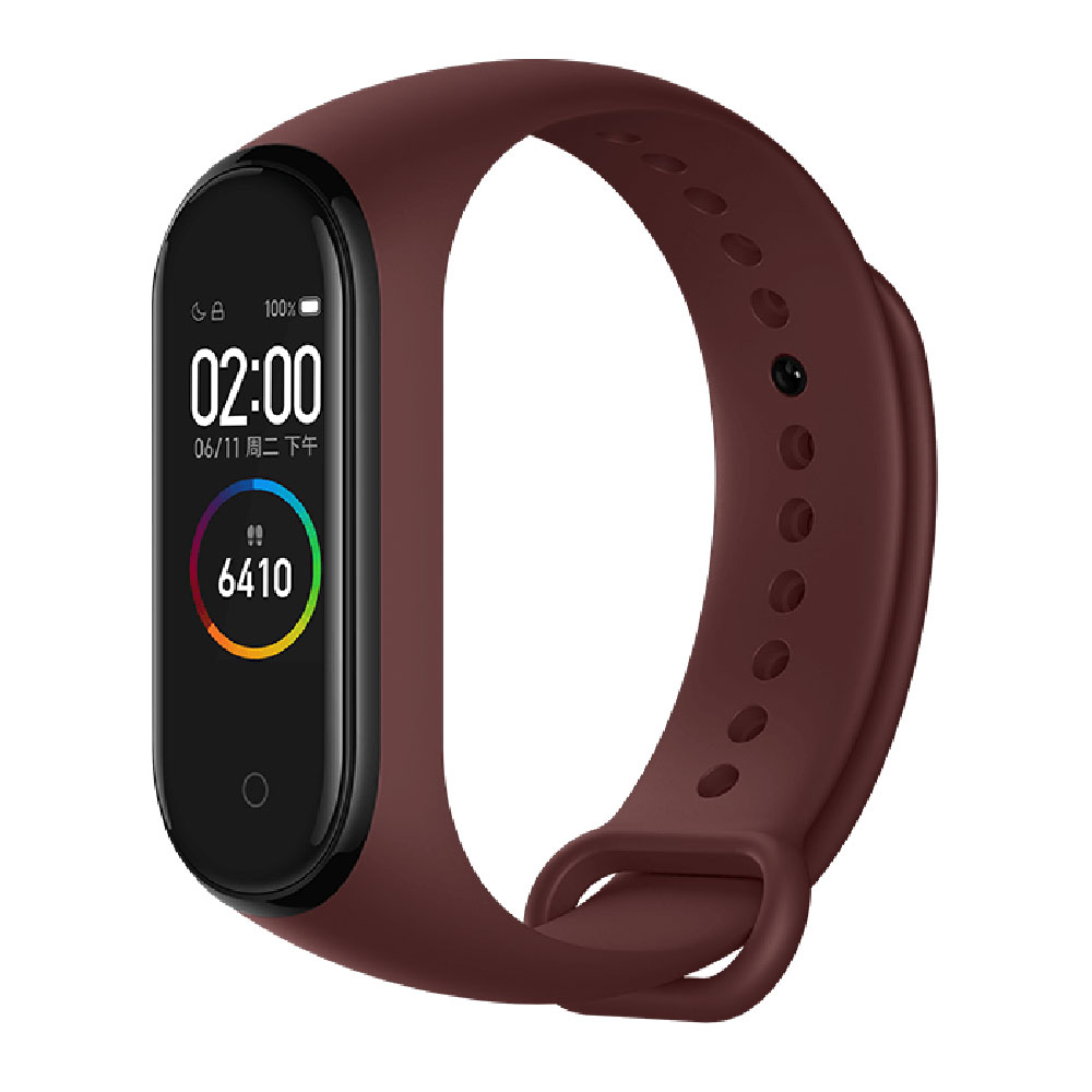 Силіконовий ремінець для Xiaomi Mi Band 3/4 - Бордовий/Maroon