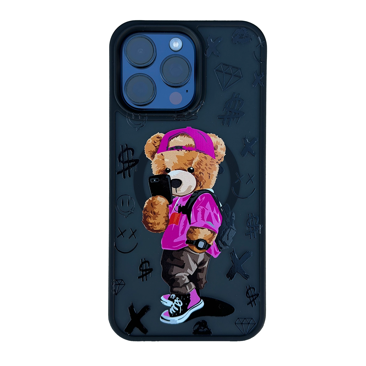 Чохол MaiKai Strong Art Series with Magnetic для iPhone 16 Plus (Pink Style Bear)