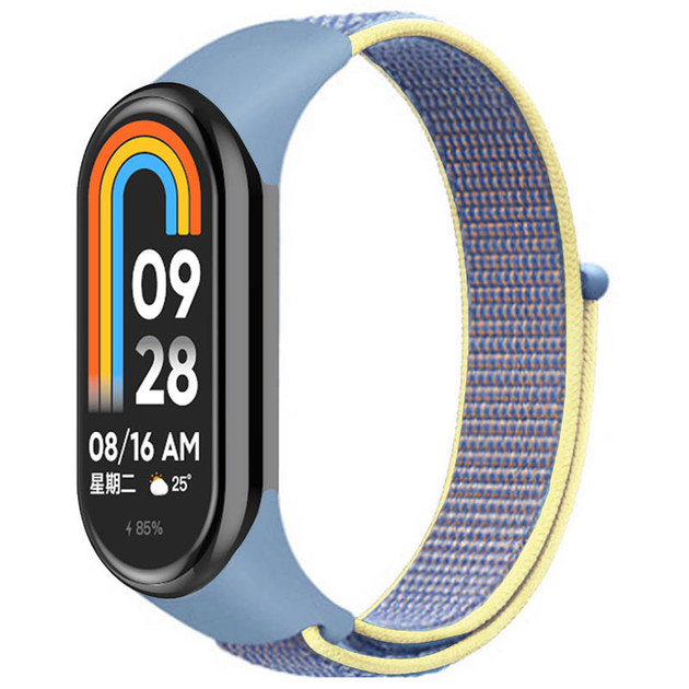 Ремінець Nylon New для Xiaomi Mi Band 8/9 (Azure / Yellow)