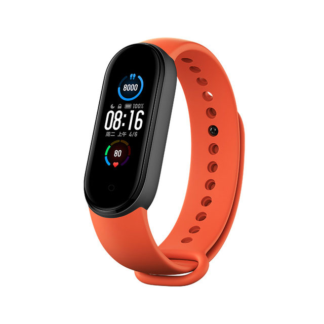 Силіконовий ремінець для Xiaomi Mi Band 5/6 - (Червоний / Dark Red)