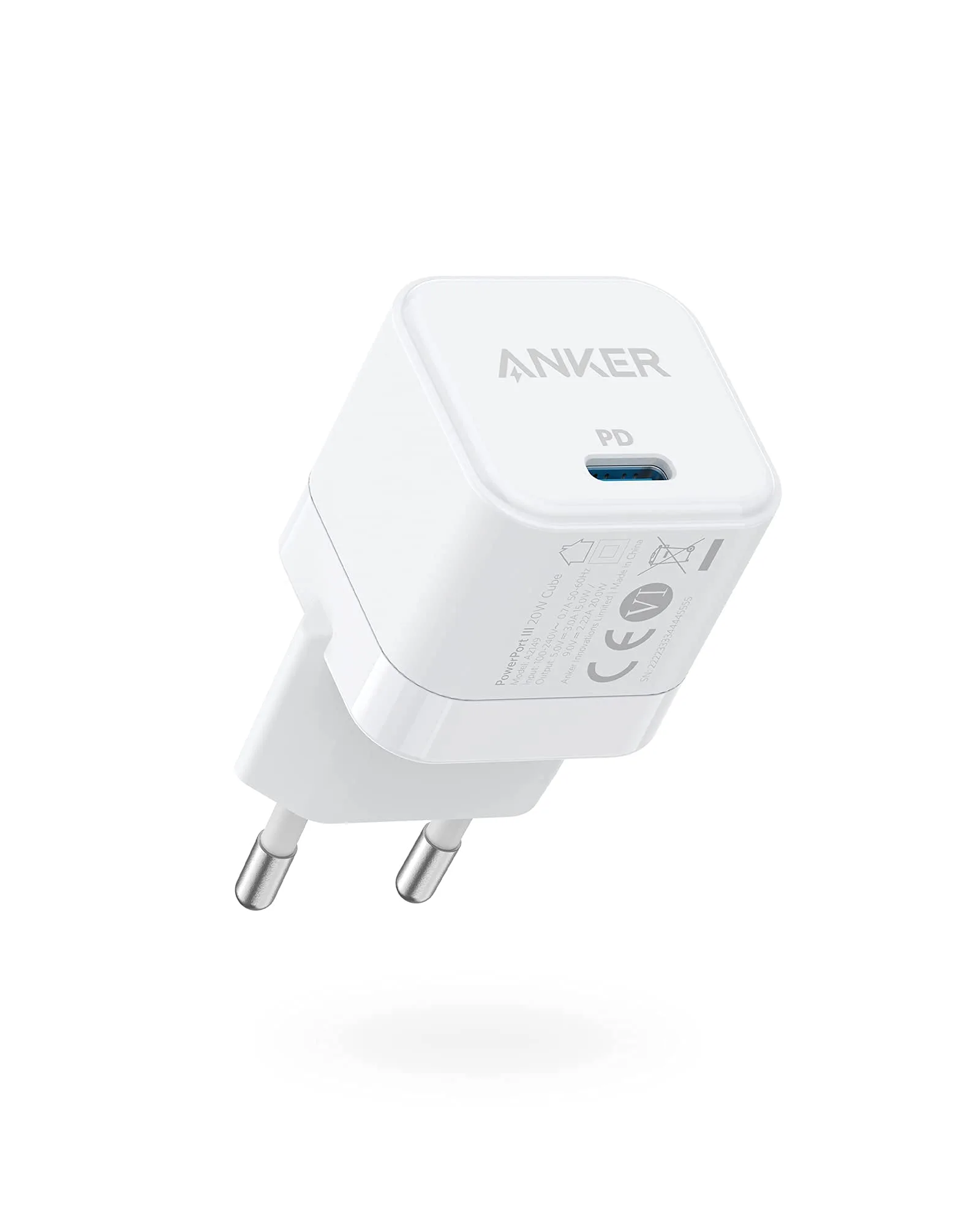 Мережева зарядка ANKER PowerPort III 20W Cube (Білий)