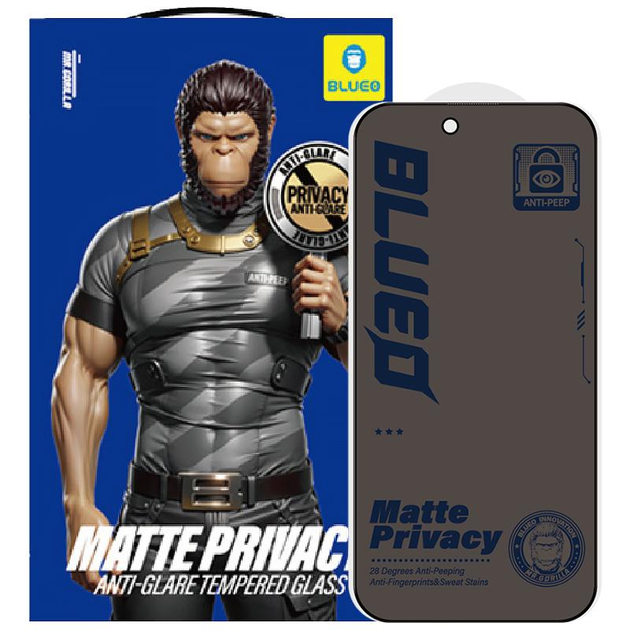 Захисне скло Blueo Full Cover Anti-Peep для Apple iPhone 17 Pro Max/16 Pro Max (6.9