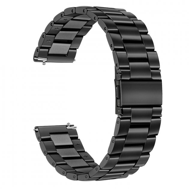 Ремінець універсальний Stainless Steel 20mm (чорний)