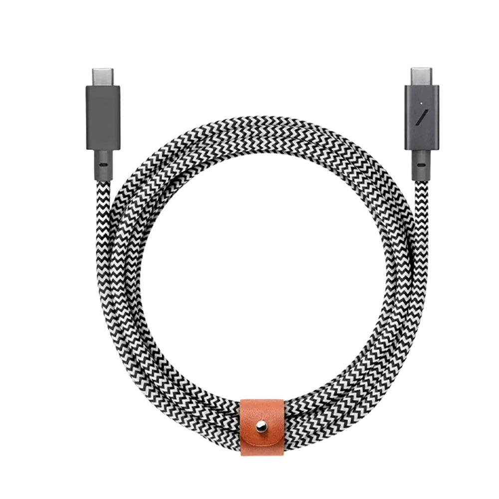 Кабель Native Union Belt Cable USB-C to USB-C Pro Zebra (2.4 m) (BELT-C-ZEB-PRO-NP)