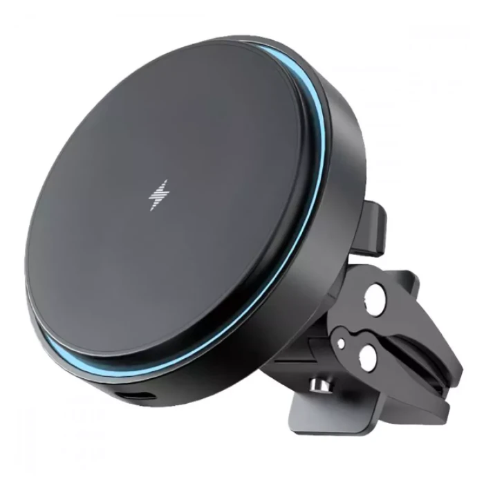 Тримач в машину з Бездротовим ЗП Proove Light Circle 15W (чорний)