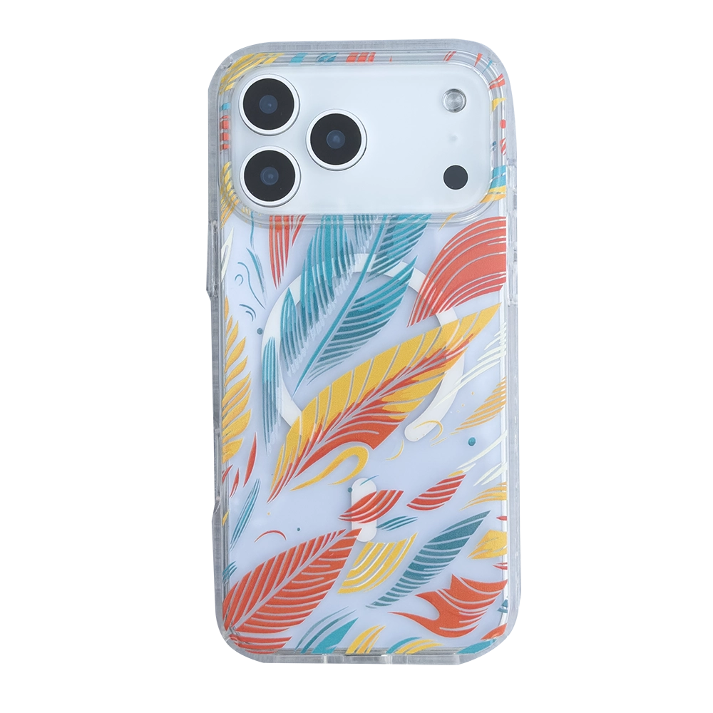 Чохол MaiKai Crystal Art Series with MagSafe для iPhone 17 Pro (Tropic leaves)