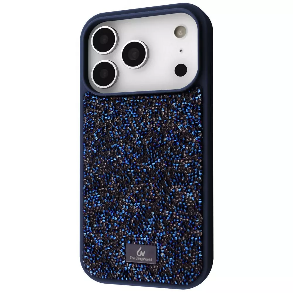 Чохол Bling World Rock Diamond (TPU) iPhone 17 Pro (синій)