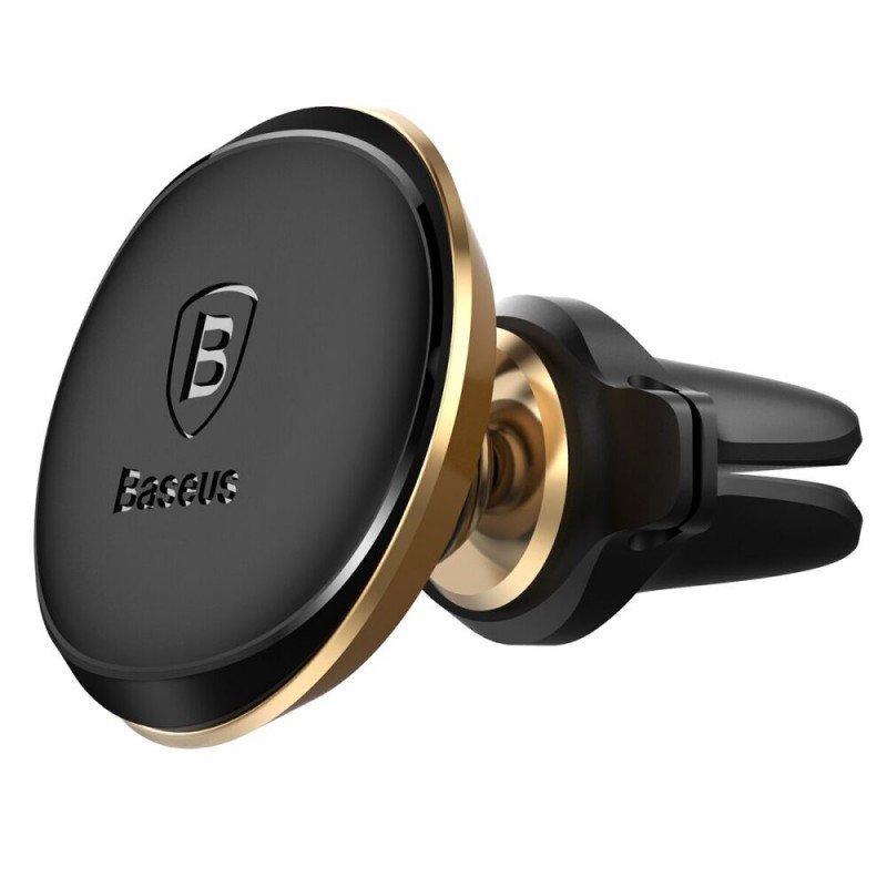 Тримач в машину Baseus Magnetic Air Vent Car Mount With Cable Clip (золотий)