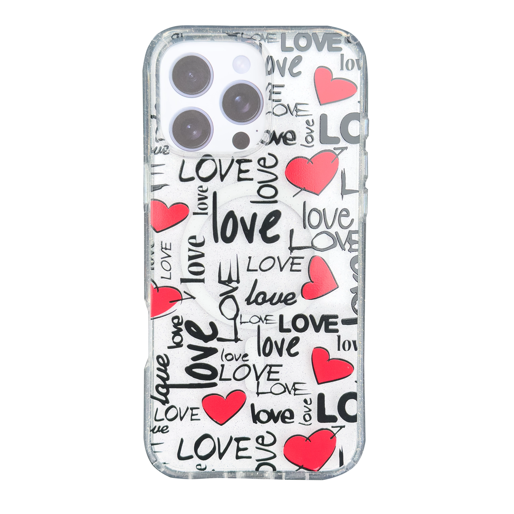 Чохол MaiKai Crystal Art Series with MagSafe для iPhone 16 Pro Max (Love)
