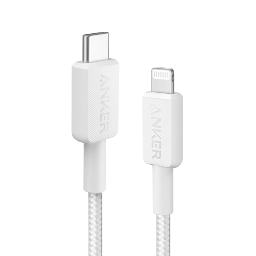 Кабель ANKER 322 USB-C to Lightning - 0.9m Nylon (Білий)