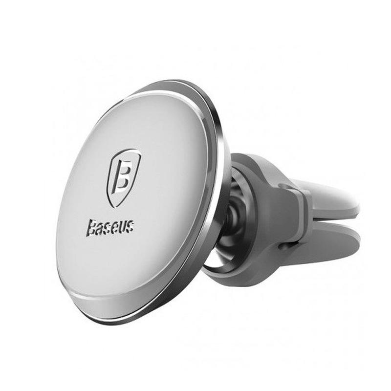 Тримач в машину Baseus Magnetic Air Vent Car Mount With Cable Clip (сірий)