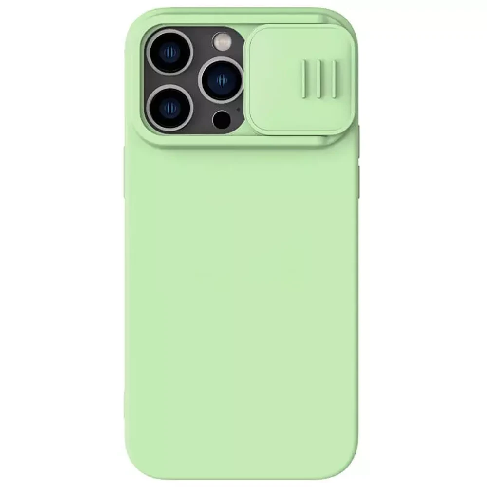 Чохол Nillkin CamShield Silky Silicone для iPhone 14 Pro Max (шторка на камеру) Mint