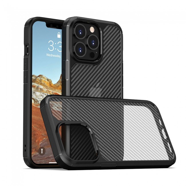 Чохол TPU+PC Matte Carbon для Apple iPhone 13 Pro (6.1