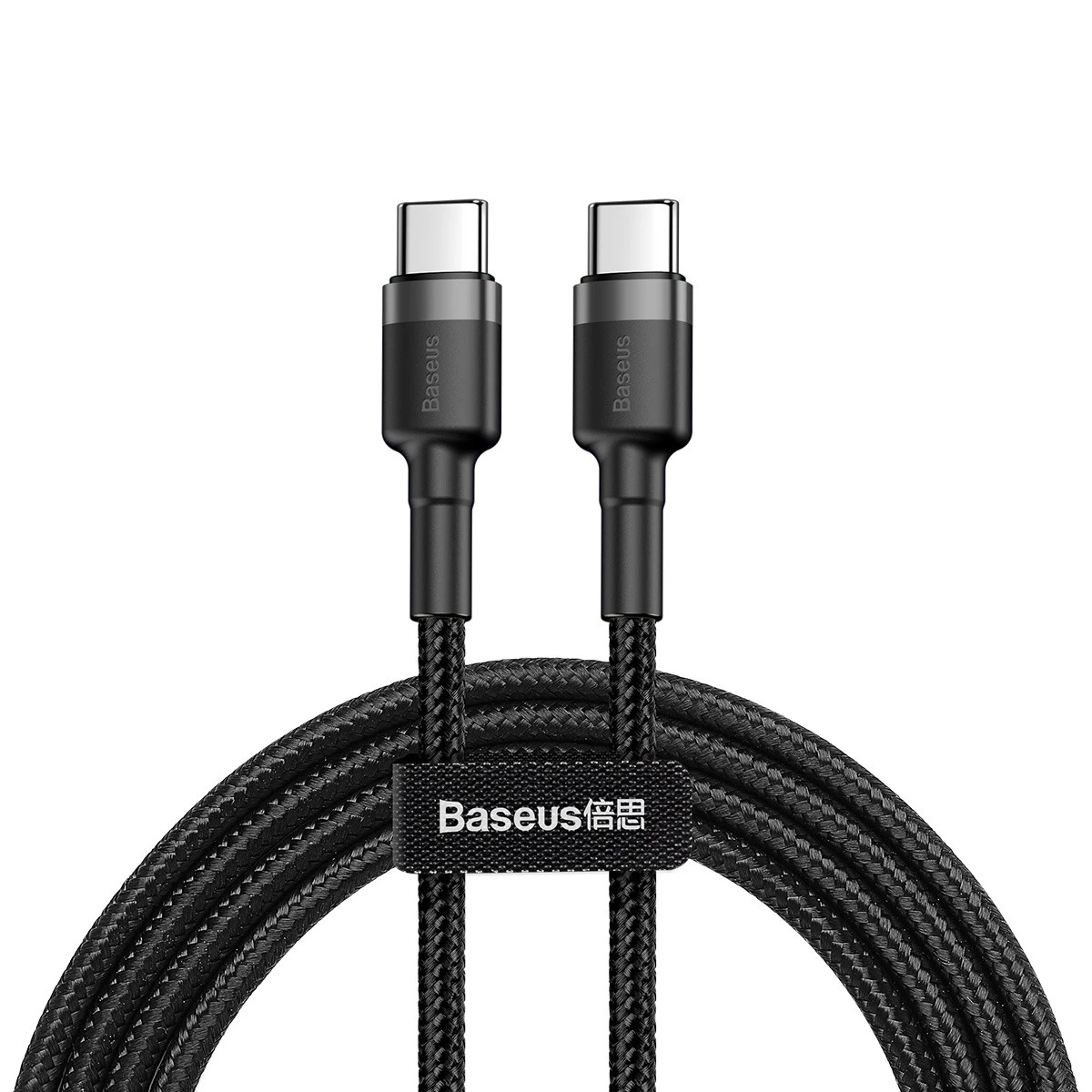 Кабель Baseus Cafule Type-C to Type-C PD 2.0 60W (1m) (сірий/чорний)