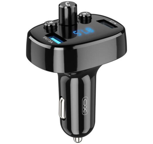 FM трансмиттер XO BCC-02 3.1A/2 USB  Black