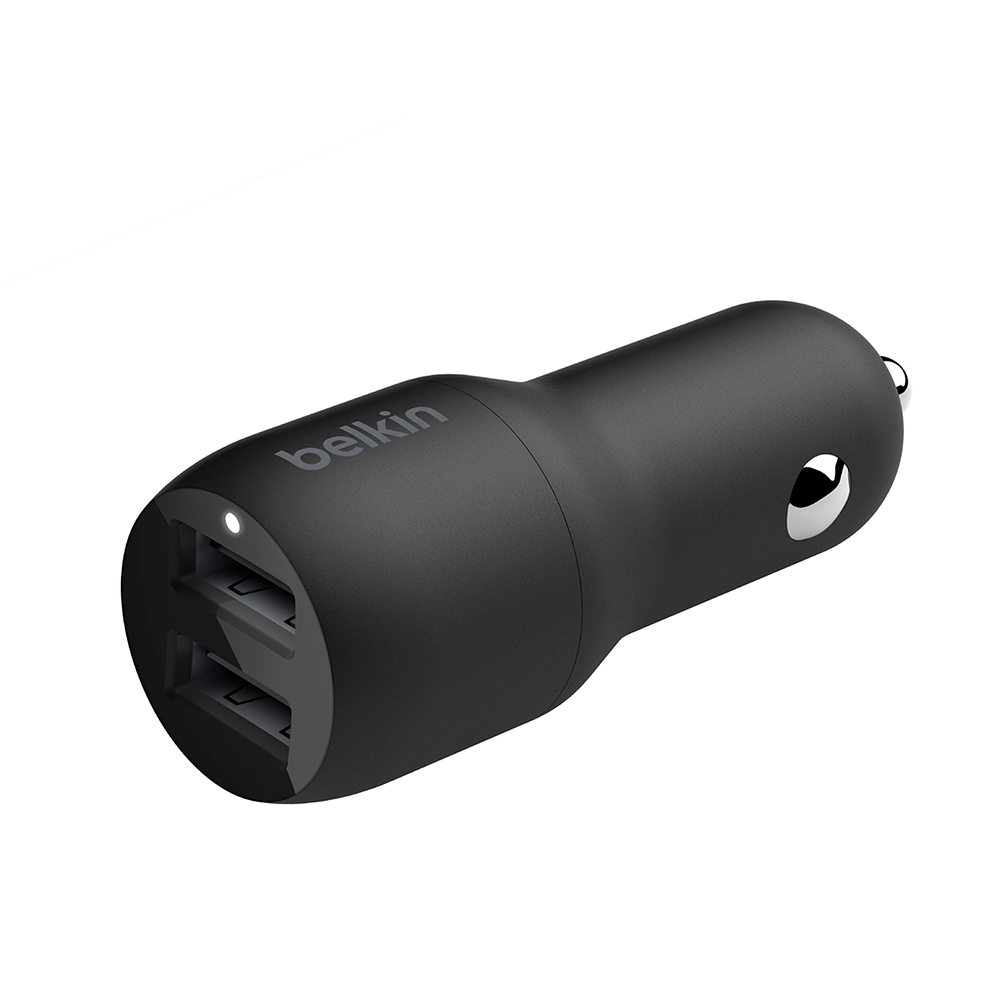 Зарядний пристрій автомобільний Belkin 24Вт 2хUSB-A, чорний