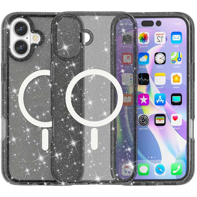 Чохол TPU Galaxy Sparkle (MagFit) для Apple iPhone 16 Plus (6.7