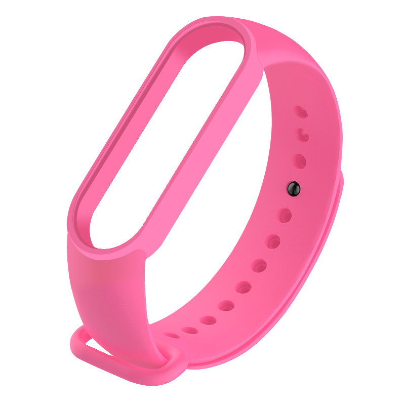Силіконовий ремінець для Xiaomi Mi Band 5/6 - (Рожевий / Hot Pink)