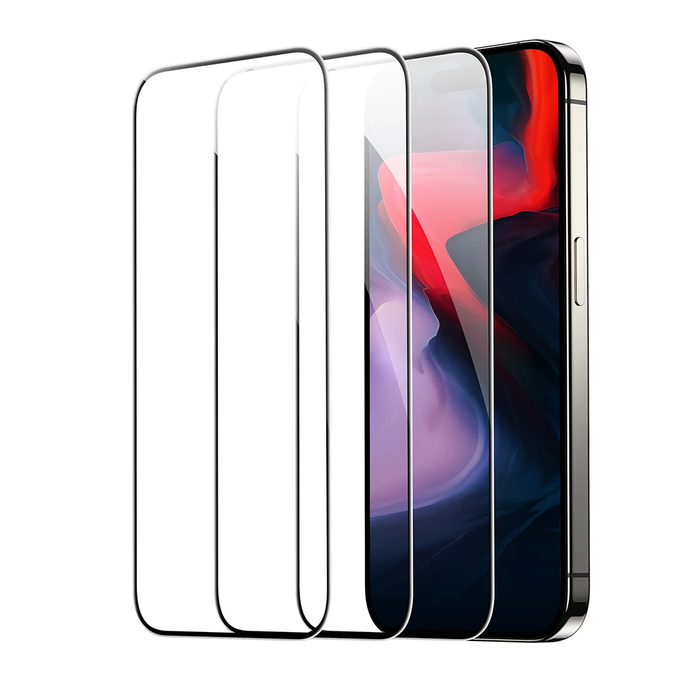 Захисне скло ESD+ Super Glass Apple iPhone 15 (чорний)