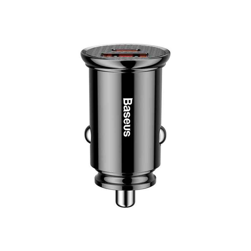 АЗП Baseus Circular Plastic PD3.0 QC 4.0 + 30W USB + Type-C Чорний