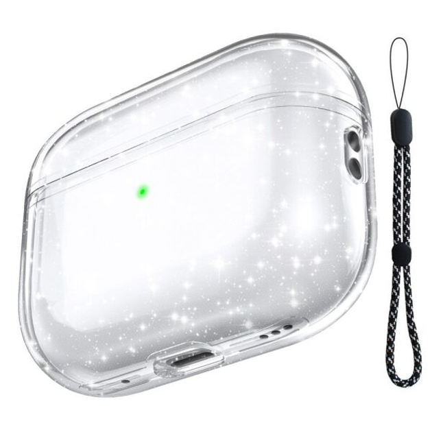 Чохол AhaStyle Transparent TPU Case for Airpods Pro 2 Glitter