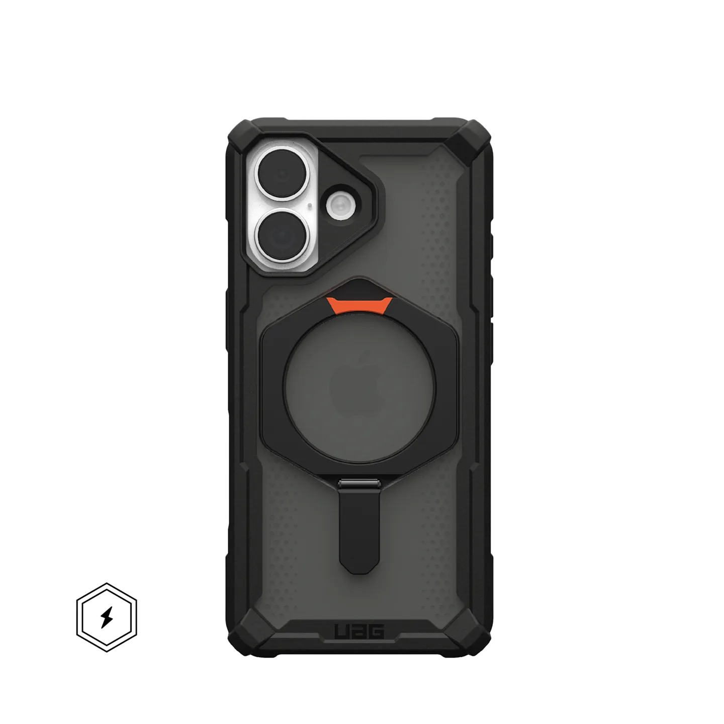 Чохол UAG для iPhone 17, Plasma XTE MagSafe, Black/Pop Orange